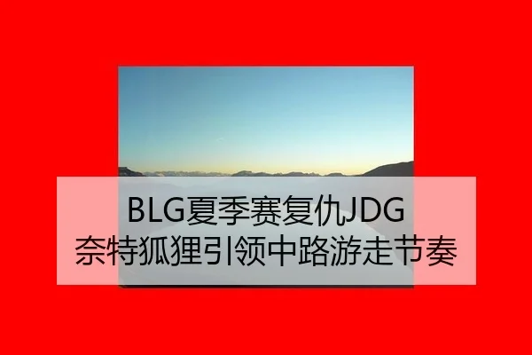 BLG夏季赛复仇JDG 奈特狐狸引领中路游走节奏